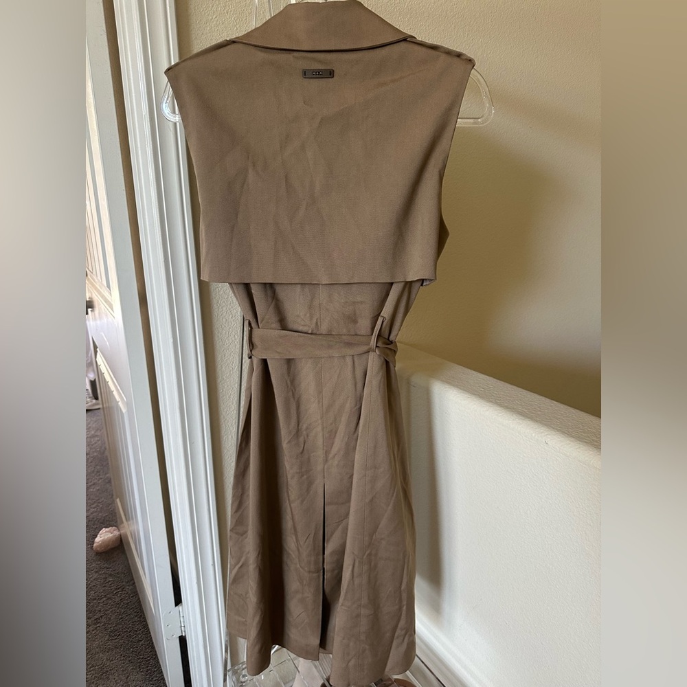 Peserico Taupe Double Breasted Peacoat - Picture 7 of 9